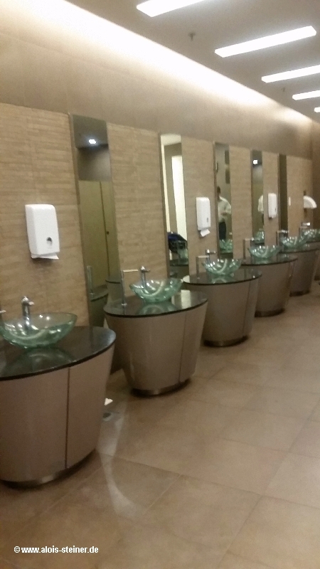 Flughafen Singapur - einfache Toilettenausstattung ...