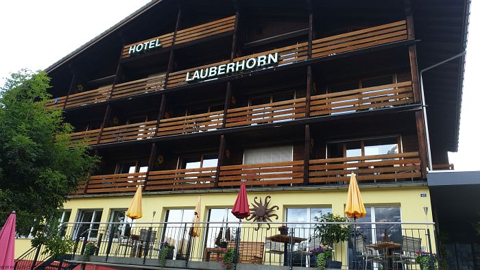 Ankunft in Grindelwald beim Hotel Lauberhorn